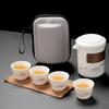 White Porcelain Travel Portable Tea Sets Ceramic Gaiwan Teacup Quick Cup Set Household Tea Pot and Cup Set Chinese Teaware