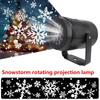 Christmas Lights Projector Outdoor LED Waterproof Rotating Snowflake Lighting For Halloween Holiday Indoor Home Party New Year Decoration Show White