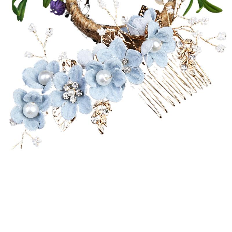 Женские расчески для волос, украшения для волос, золотистого цвета, свадебные аксессуары для волос, свадебный головной убор, с жемчугом и стразами, для женщин, аксессуары