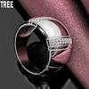 925 Sterling Silver Smooth AAA Zircon Ring Exquisite Charm Fashion Wedding Jewelry