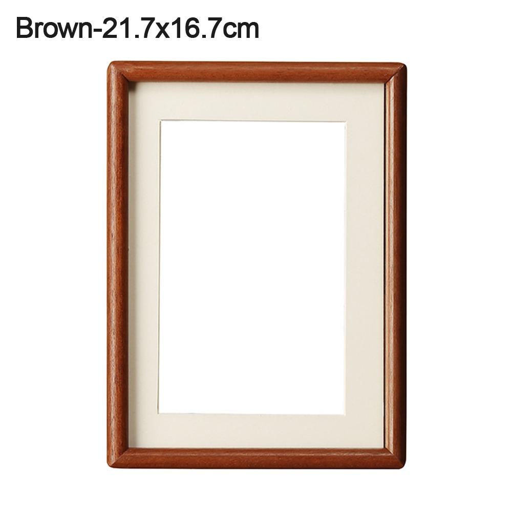New 6/7/8 Inch Black Walnut Photo Frame Real Wooden Handmade Mortise Tenon Photo Frame Simple Display Photo Frame
