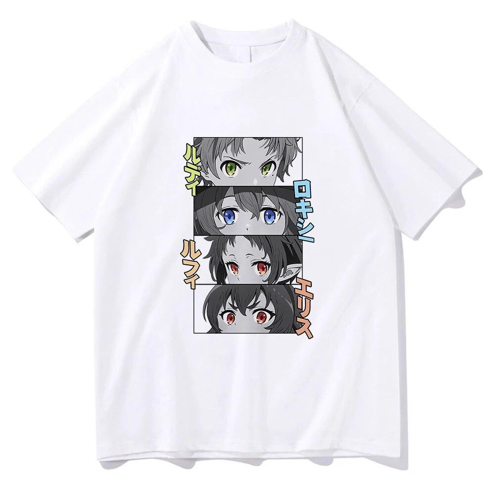 Футболка Mushoku Tensei унисекс Harajuku Graphic Kawaii Rudeus Sylphiette футболка унисекс аниме Unisexga мультфильм повседневные хлопковые футболки унисекс