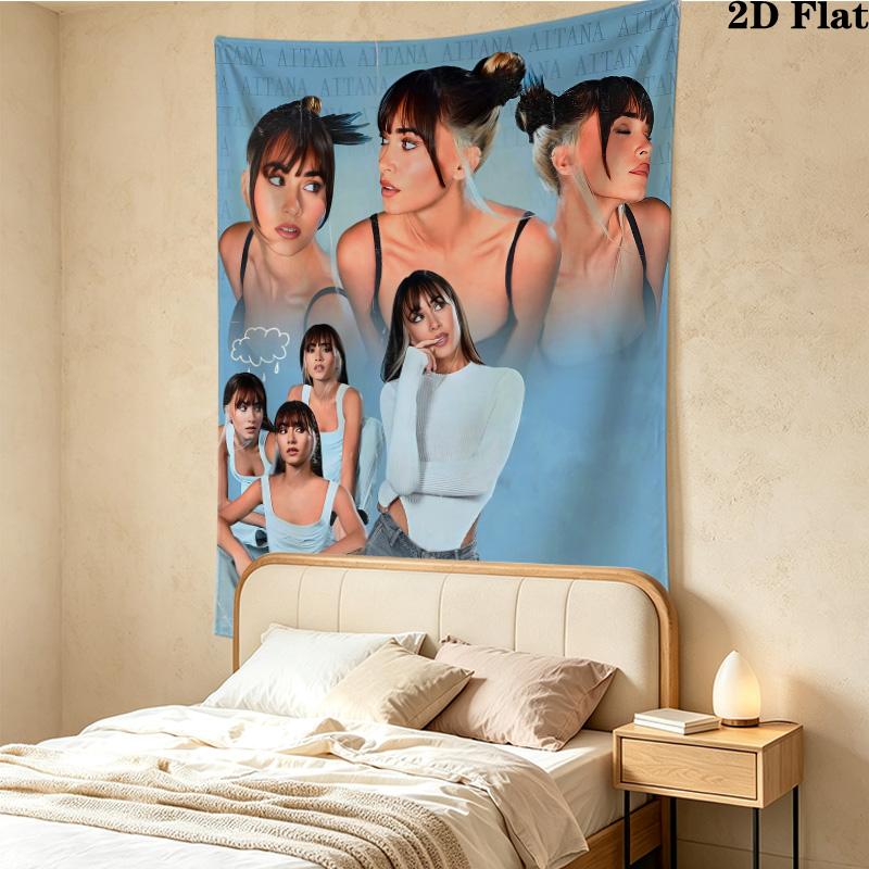 Aitana Wall Tapestry Aesthetic Wall Hanging Printed Fabric Blanket Decorative Tapestries For Bedroom Living Room Home Decor