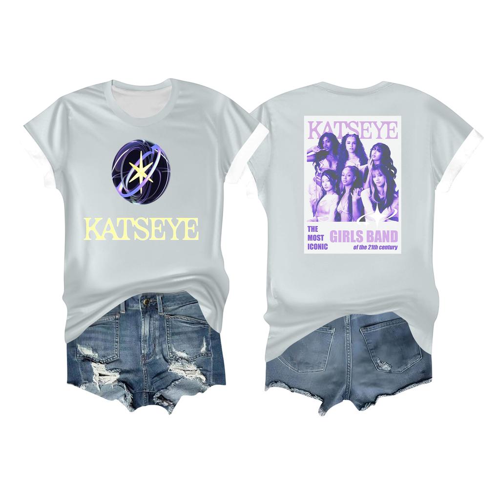 Женская повседневная футболка с принтом, пуловер с круглым вырезом, топ с коротким рукавом