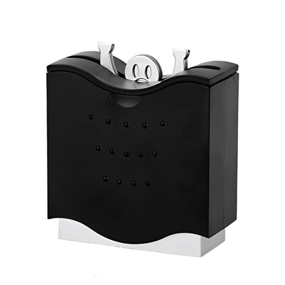 Semi-automatic Hercules Toothpicks Dispenser Black Toothpick Box Toothpick Holder Dining Table