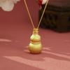 S925 стерлингового серебра старинное ожерелье Фарадея в форме тыквы на день рождения позолоченное ожерелье с подвеской бога богатства Фушоу Лу мода