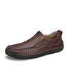 Loafers Genuine Leather Slip-on Casual Men's Shoes Soft Sole Soft Bread Toe Moccasins One-step Driving Shoes