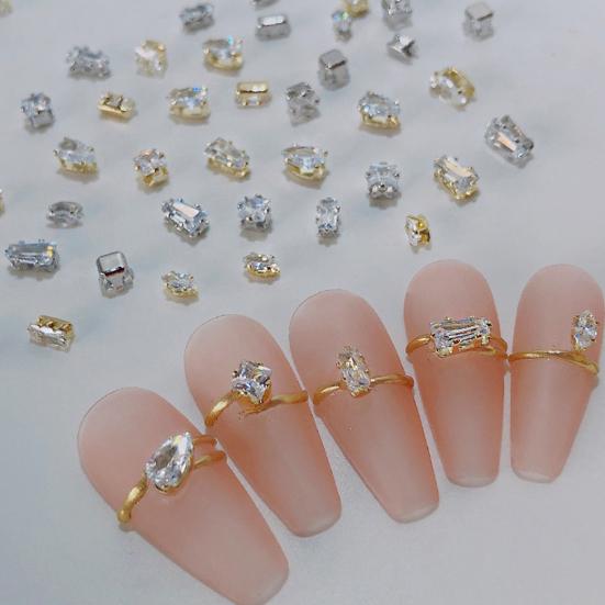 20 шт./кор. украшения для ногтей блестящие кубические цирконии блестящие стразы для ногтей ювелирные украшения для женщин