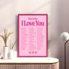 Современный постер Разные способы сказать «Я люблю тебя» Картина на холсте Скандинавское слово Цитата Печать Модные картины Настенное искусство Украшение дома