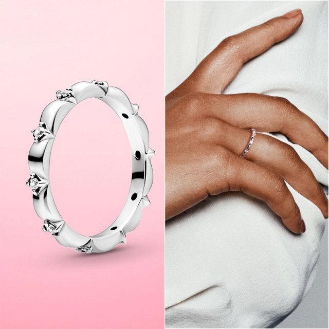 Кольца из стерлингового серебра 925 пробы Женские модные кольца