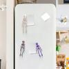 2/5Pcs 3D Printed Skeleton Refrigerator Magnet Poseable Skeleton Figurine with Movable Joints Articulated Skeleton Fridge Magnetic Decoration