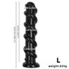 Super Large Threaded Masturbator Black PVC Butt Plug Dildo Anal Fisting Sex Toy Realistic Penis Big Dick