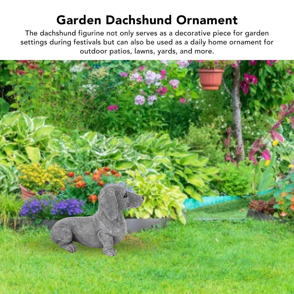 Synthetic Resin Dog Shaped Desktop Ornament Outdoor Yard Animal Statue Courtyard Holiday Layout