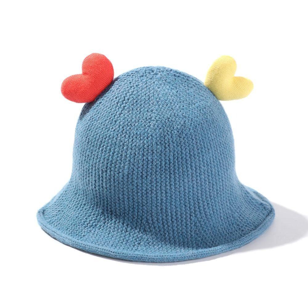 Cute Bucket Hat Warm Baby Children Fisherman Hat Knitted Hat Newborn Cap  Outdoor
