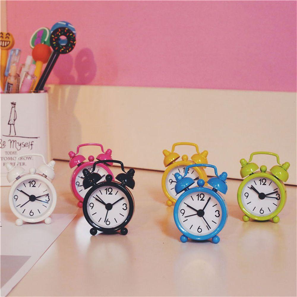 Home Decoration Electronic Cute Creative Table Clock Round Digital Quartz Clock Mini Alarm Clock