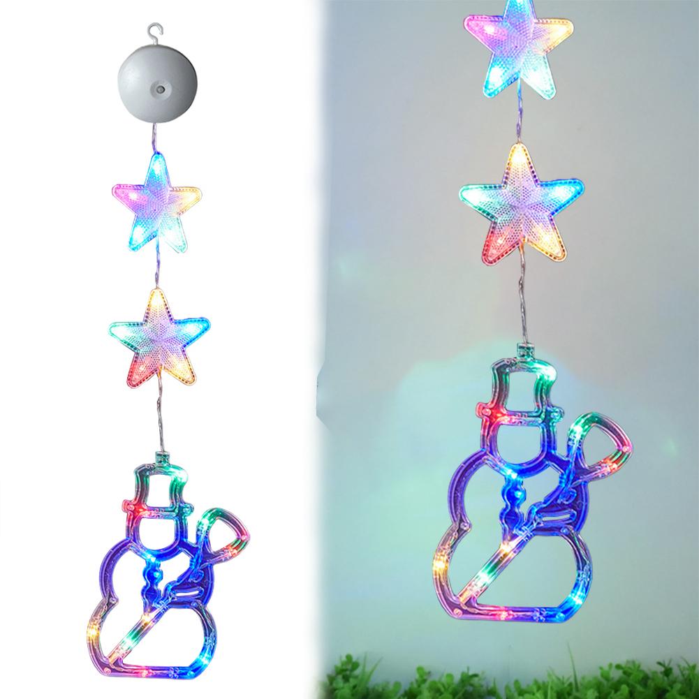 1/3pcs Christmas Lights LED String Lights Fairy New Year Window Light with Suction Cup For Home Window Bedroom Christmas Decor
