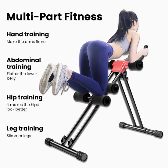 Abdominal Roller Ab Workout Equipment Adjustable Ab Machine Full Body Workout for Home Gym Strength Training Exercise Equipment