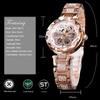 Ladies' Light Luxury Fashion Water Diamond Hollow Mechanical Watch Waterproof Luminous Automatic Mechanical Watch