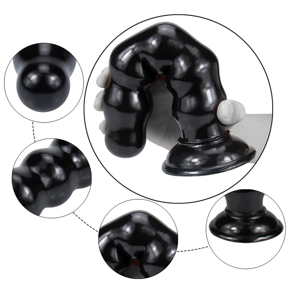 Orirya Anal Plug Suction Cup Anal Expansion SM Goods Soft PVC Anal Plug Anal Goods for Women Adult Goods Adult Toys Adult Goods for Men Black