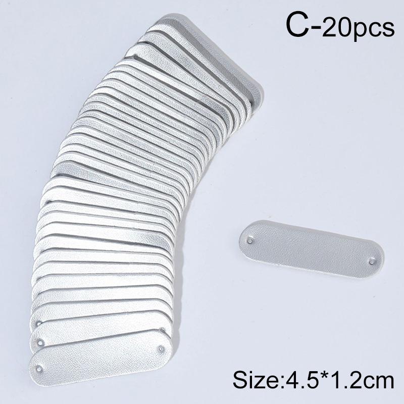 20pcs Blank PU Leather Labels For DIY Craft Sewing Garment Accessories Vintage Jeans Bags Tags Decor Supplies