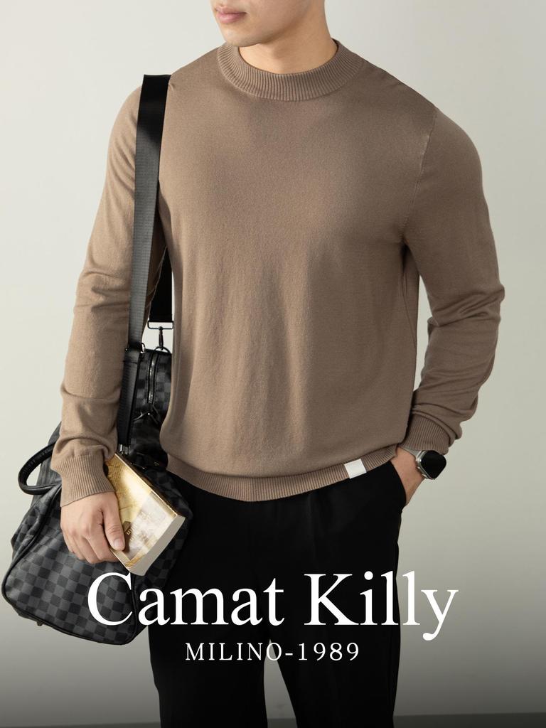 CamatKilly • Мужская мягкая трикотажная одежда: Роскошный, Плотный, Противоскатывающийся, Высокоэластичный Базовый Слой для Осени и Зимы.
