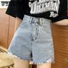 Джинсовые шорты, женские летние дышащие широкие брюки, свободные тонкие шорты с высокой талией