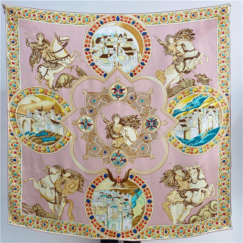 110*110 см квадратный шелковый шарф женский модный принт маленький шейный платок офисный женский пояс для волос носовой платок женский платок шаль шарф