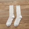 Stripe Retro Solid Color Fashion Women Wool Socks Middle Tube Hosiery Korean Style Socks Cotton