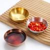 Gold Stainless Steel Appetizer & Condiment Dishes - Small Sauce & Seasoning Dish Set