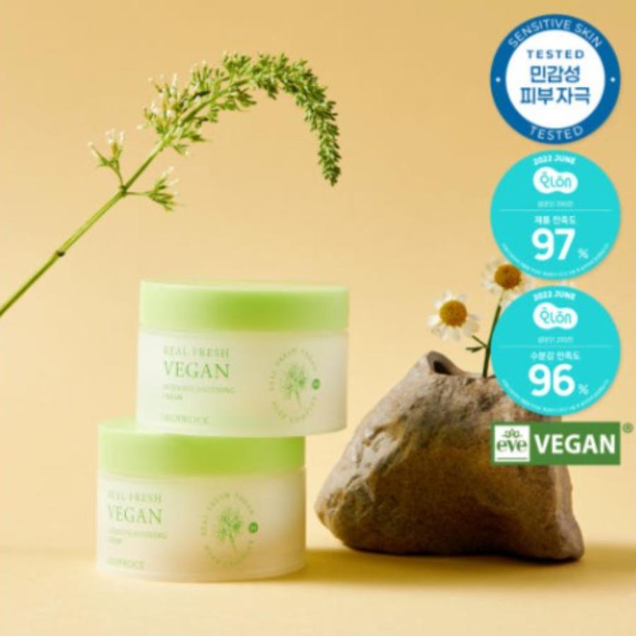 Deoproce Real Fresh Vegan Интенсивный Успокаивающий Крем 100г