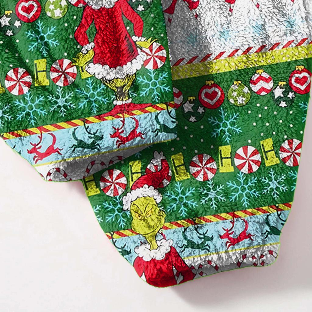 Women's Christmas  Print Trousers With Drawstring Cuffs Casual Pants And Pajamas