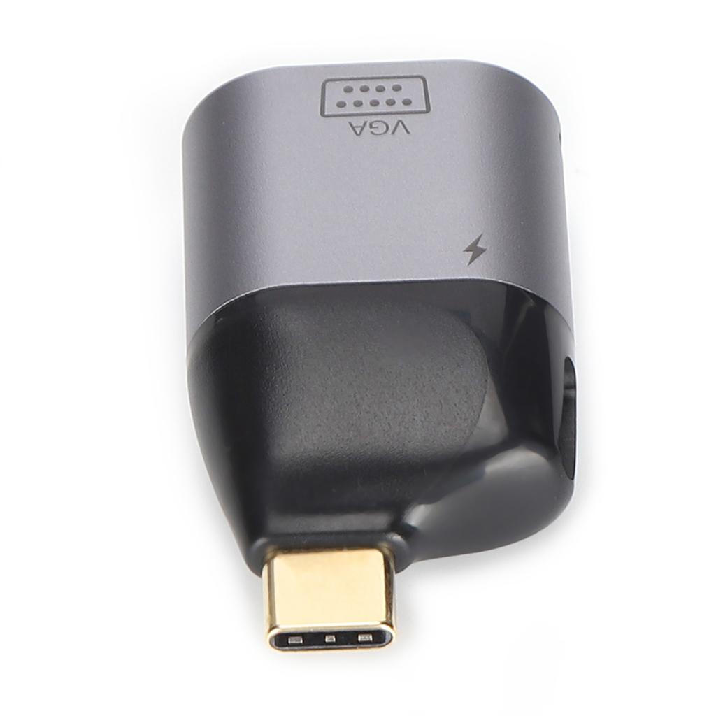 Адаптер Type-C (папа) на VGA (мама) Портативный адаптер Type-C на VGA Совместим с Windows, Android, OS X