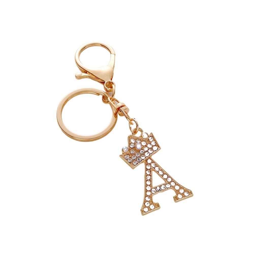 Автомобильный брелок с английским алфавитом, брелок для ключей с 26 буквами, брелок с 26 буквами, брелок с буквой Корона