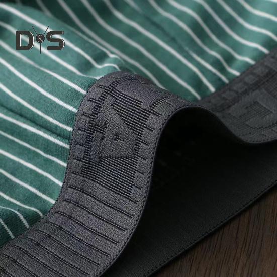 Мужское нижнее белье-боксеры, тонкие шорты в полоску со средней посадкой и принтом в стиле пэчворк, быстросохнущие U-выпуклые трусики