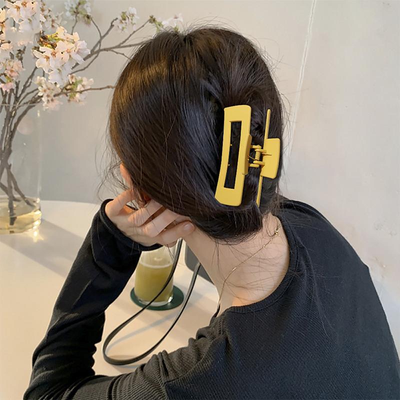 1Pc Big Size 10.5cm Rectangle Matte Hairpin Crab Vintage Hair Claws Trendy Hair Clip Hair Accessories For Women With Thick Hair