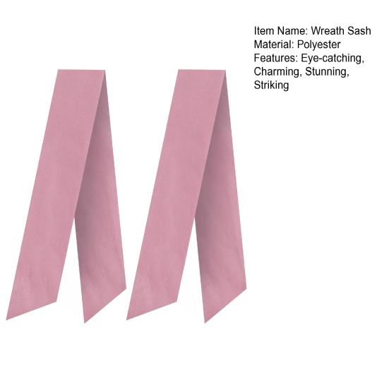 2 Pcs Christmas Velvet Wreath Sash for Front Door Blank Plain Garland Sash Accessories for Anniversary Wedding Party Indoor Outdoor Home Decor