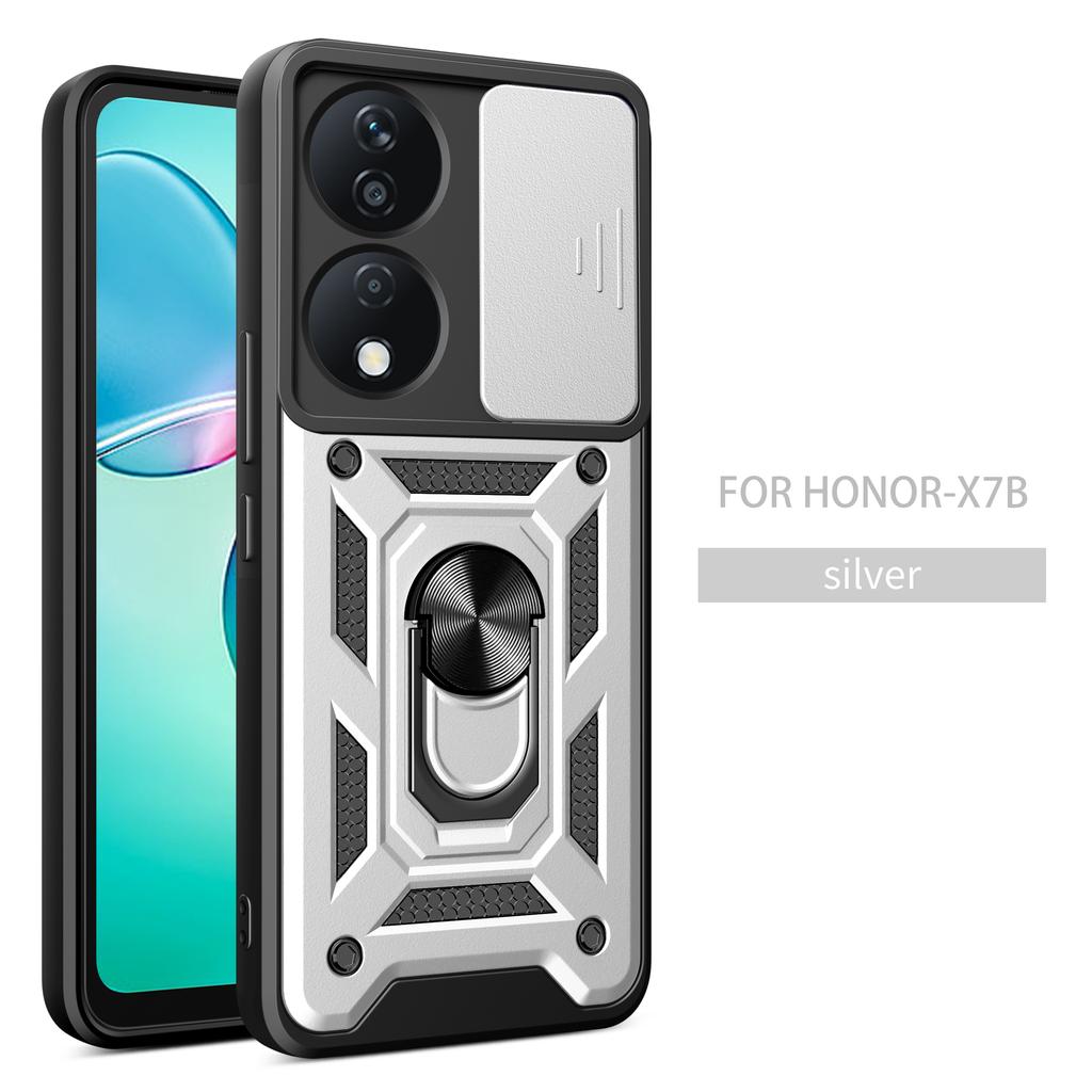 Чехол для Honor X7B Чехол-книжка Smart Cover для Honor 90 Чехлы для Honor x7b Магнитное кольцо-держатель Бронированный чехол для телефона Слайдер для защиты камеры Задняя крышка