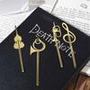 Gold Musical Note Meta Book Maker Metal Paper Clips Fashion Musical Instruments Bookmark  Student