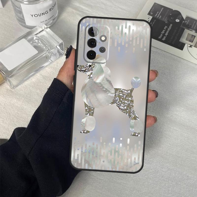 Мультяшный чехол для собаки-пуделя для Samsung Galaxy A06 A16 A26 A36 A56 A53 A32 A52 A33 A13 A55 A35 A15 A14 A34 A54 A17