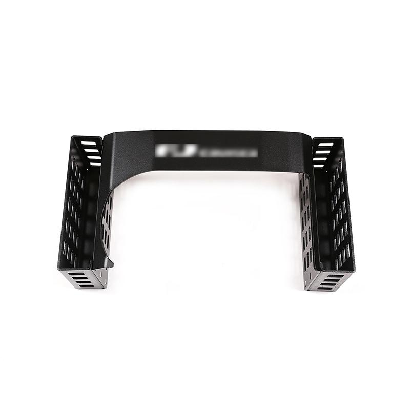 Для Toyota FJ Cruiser 2007-алюминиевый черный автомобильный ящик для хранения шестерен на центральной консоли, две корзины, отделка автомобильных аксессуаров, левый руль и