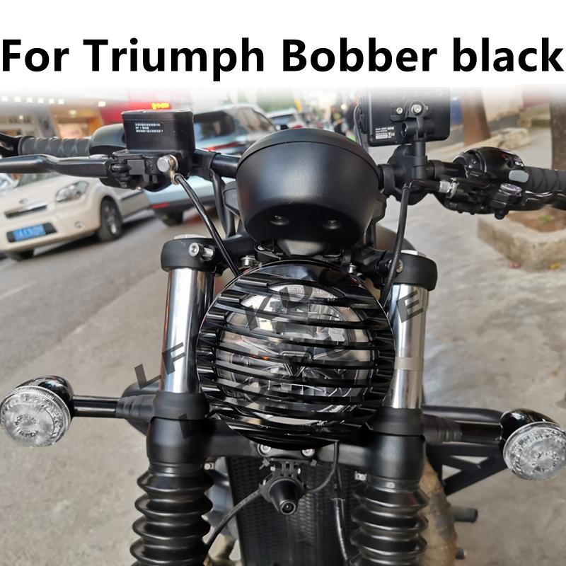 Black Shallow Cut Headlight Grill Cover For Triumph Bobber black 2017-2025 Model