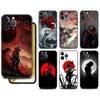 Чехол Funda для Apple iPhone 14 11 13 7 12 Pro 7 XR XS Max 8 Plus 6 14Pro черный чехол для телефона с рисунком в виде пейзажа и чернил самурая