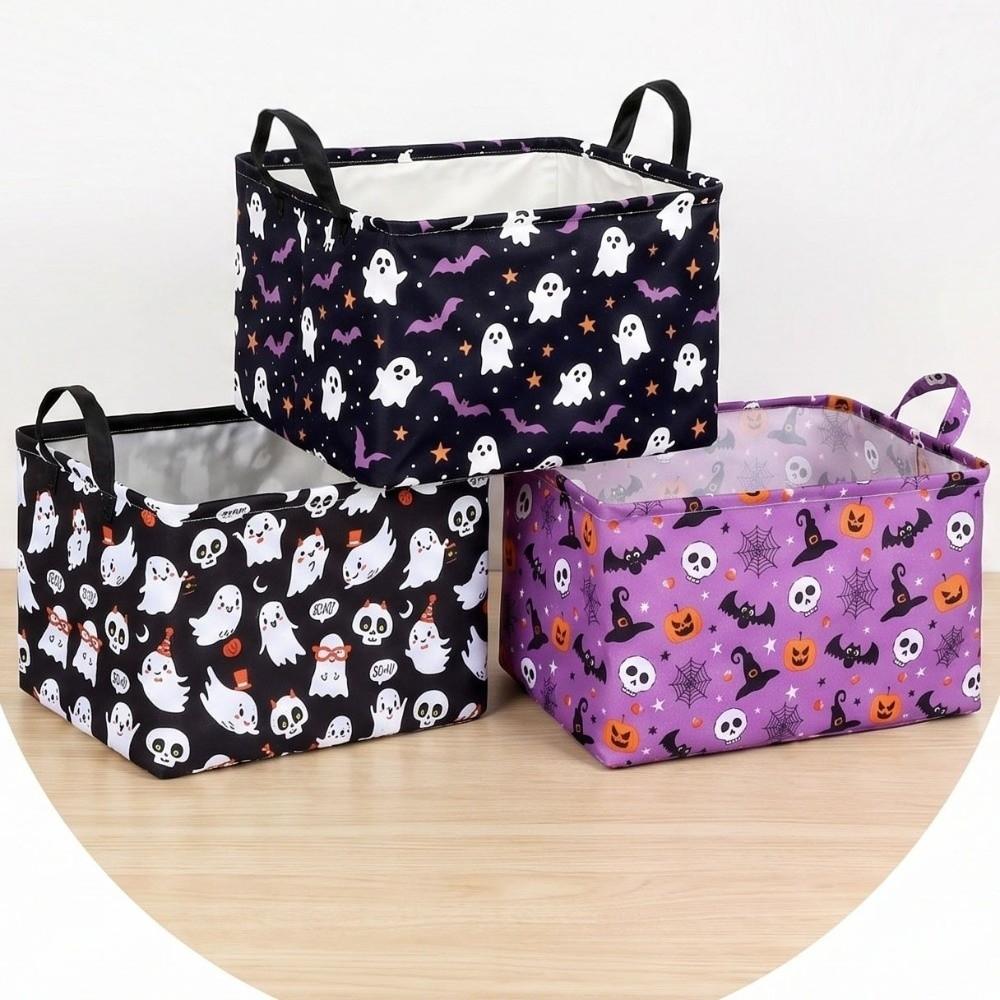 Large Capacity Clothes Storage Box Pumpkin Laundry Basket Halloween Storage Basket Bathroom
