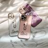 V29 Cartoon Rhinestone Rabbit V30E All-Inclusive Cute Girl Bracelet for Vivo Y200 Mobile Phone Case - Anti-Fall Electroplating Finish