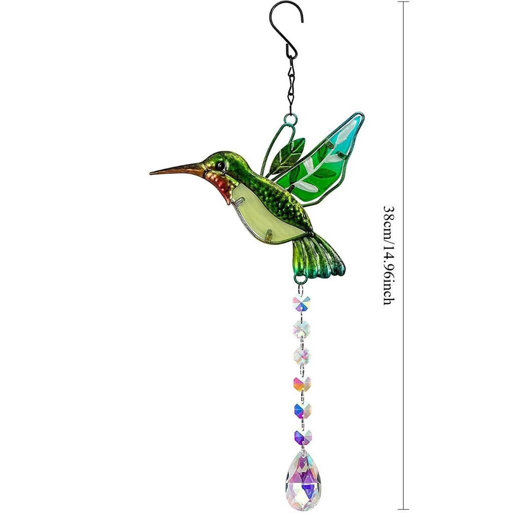 Crystal Suncatchers for Windows - Hummingbird Crystal Ball Prisms Hanging Crystals Ornament for Home Garden Office Wedding Christmas Decoration