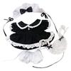 Niannyyhouse 15cm Plush Maid Outfit with and Shorts Cotton Doll Clothes Hairband, Dress, Apron, - (Black)