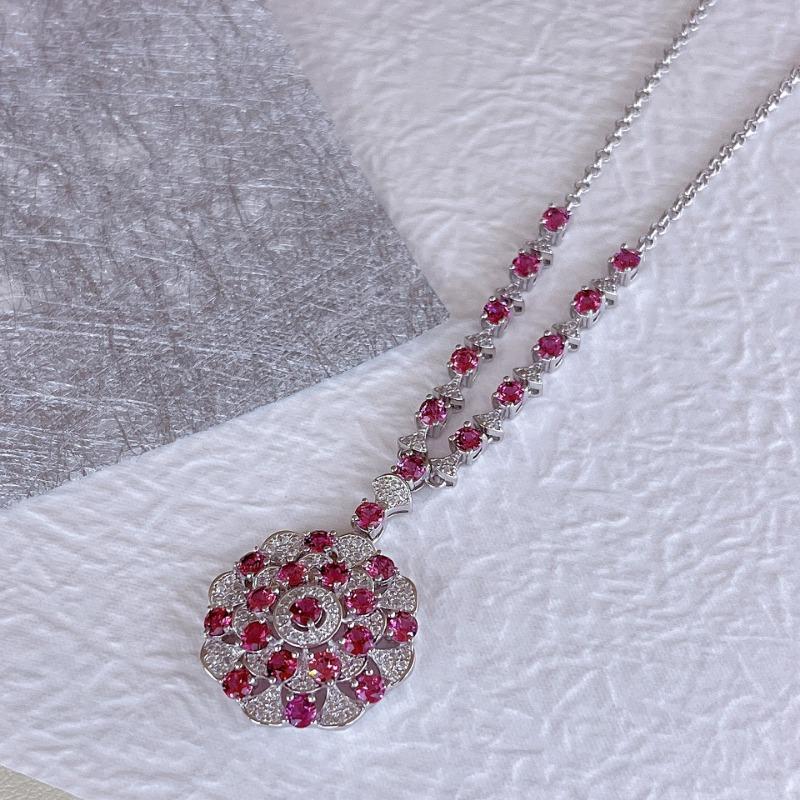 Sace Gems Сертифицированное ожерелье из стерлингового серебра 925 пробы с натуральным гранатом, 3 мм, для женщин, помолвки, коктейльной вечеринки, ювелирные украшения