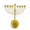 Hanukkah Menorah 7/9 Branch Candle Holder for 0.51in Dia Candle Detachable Candelabras Vintage Iron Candles Stand Decor