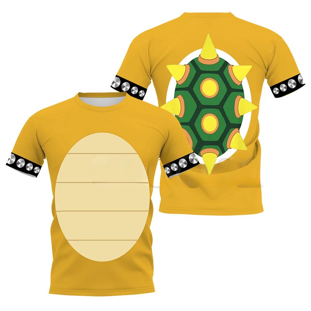 Men T Shirt Women Tee Boys Girls Top Adults Children Parent Child Quick Dry Kid Tshirts Cartoon Bowser 3D Print Harajuku Tops