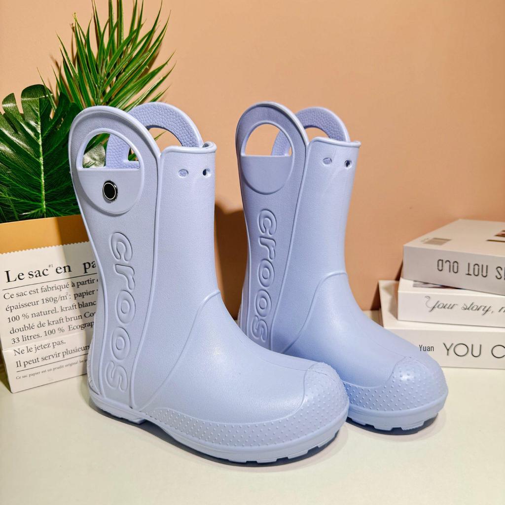 Детские непромокаемые резиновые сапоги до середины икры с нескользящей подошвой - Мягкая подошва для малышей
